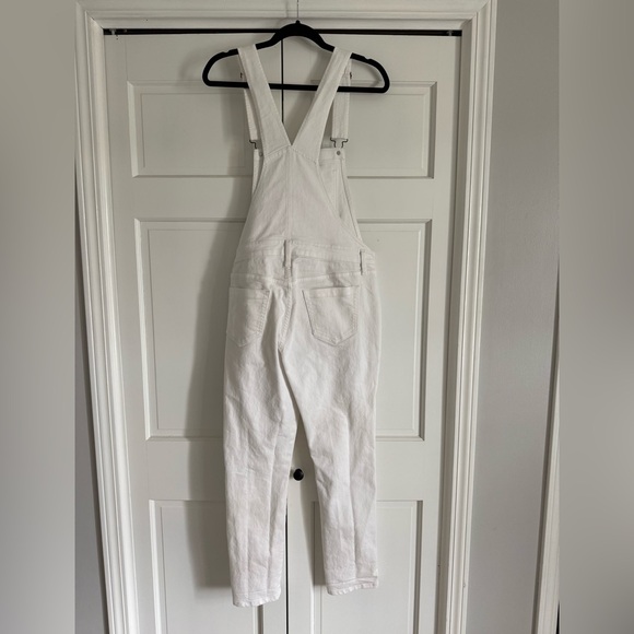 GAP White Denim Women's Overalls with Adjustable Straps - Picture 2 of 2